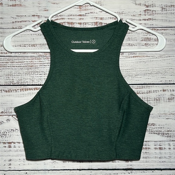 Outdoor Voices Athena Crop Top Hunter
Green Spacedye Longline small - Picture 7 of 16